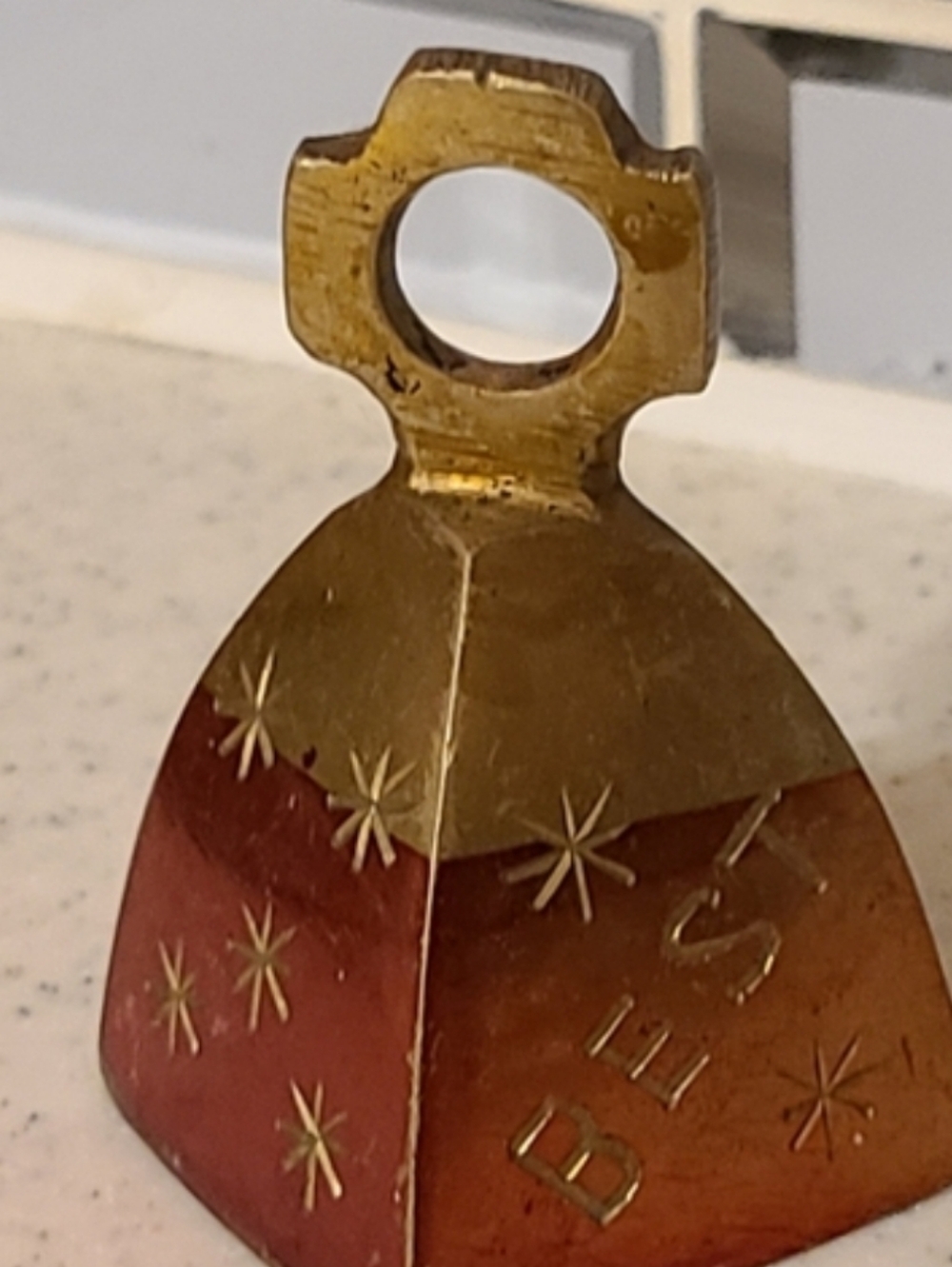 Vintage Brass and Red Bell